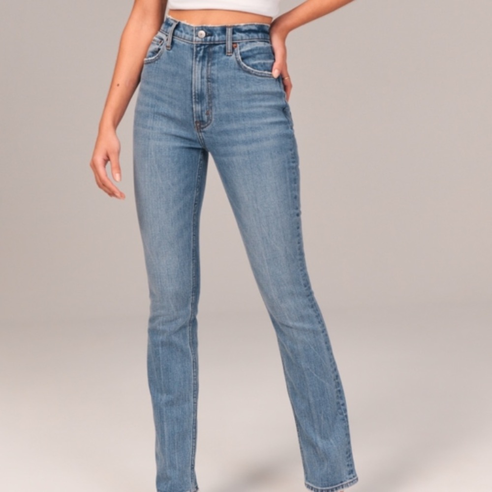 Abercrombie & Fitch Simone High Rise Slim Straight Jeans SIZE: 29/US8 Short